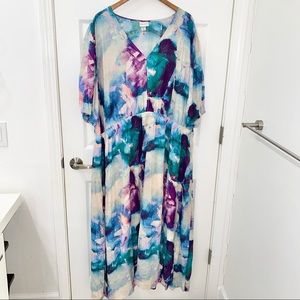 NWOT Ava & Viv maxi colorful dress 4X